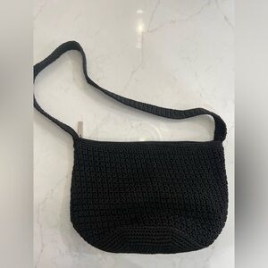 The Sak Black Crochet Shoulder Bag